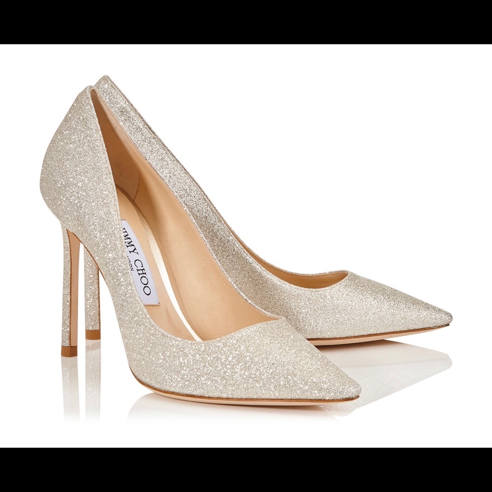 Worn once Jimmy Choo 100 ml dusty glitter pumps!